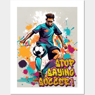 Rebel Kick: Graffiti-Style Football Player Posters and Art